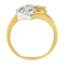 Load image into Gallery viewer, 10K Two-Toned Gold Diamond Heart Shape Cluster Ring (1/6 Cttw, H-I Color, I1-I2 Clarity) - Size 6
