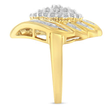 Load image into Gallery viewer, 10K Yellow Gold Diamond Cocktail Ring (3/4 Cttw, I-J Color, I2-I3 Clarity) - Size 8
