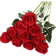 Load image into Gallery viewer, 10-Pack: Nubry Artificial Silk Rose Flower Bouquet

