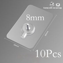 Load image into Gallery viewer, 10 Pcs Punch-Free Non-Marking Strong Adhesive Screw Stickers Wall Picture Hook Invisible Traceless Hardware Drywall Hooks Towel Hook Self Adhesive Key Holder Wall Hook Clothes Coat Robe Hooks Cabinet Closet Door Hanger
