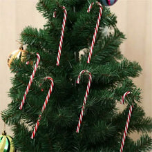 Load image into Gallery viewer, 10-Piece: Plastic Candy Cane Ornaments
