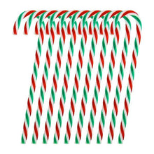 Load image into Gallery viewer, 10-Piece: Plastic Candy Cane Ornaments
