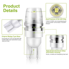 Load image into Gallery viewer, 10-Piece: Xenon White Wedge Base LED Bulbs
