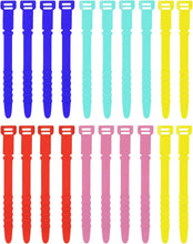 Load image into Gallery viewer, 10-Pieces: 4.5 Inch Reusable Wire Ties Cord Organizer Straps Elastic Silicone Cord Organizer
