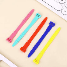 Load image into Gallery viewer, 10-Pieces: 4.5 Inch Reusable Wire Ties Cord Organizer Straps Elastic Silicone Cord Organizer
