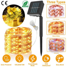 Load image into Gallery viewer, 100 LEDs Solar String Lights

