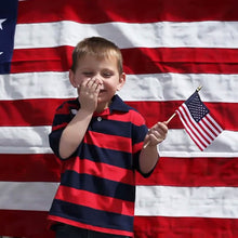 Load image into Gallery viewer, 100-Pack: USA 4x6 in Wooden Stick Flag
