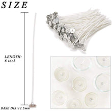 Load image into Gallery viewer, 100-Piece: EricX Light Cotton Candle Wick 6" Pre-Waxed for Candle Making
