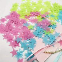 Load image into Gallery viewer, 100-Pieces: Luminous Glow in the Dark Star Wall Stickers
