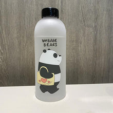 Load image into Gallery viewer, 1000ml Water Bottles Cute Panda Bear Cup With Straw Transparent Cartoon Water Bottle Drinkware Frosted Cup Leak-proof  Plastic Straw Cartoon Frosted Leak Proof Panda Bear Pattern Transparent Water Cup Sports Drink Water Bottle
