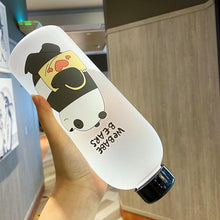 Load image into Gallery viewer, 1000ml Water Bottles Cute Panda Bear Cup With Straw Transparent Cartoon Water Bottle Drinkware Frosted Cup Leak-proof  Plastic Straw Cartoon Frosted Leak Proof Panda Bear Pattern Transparent Water Cup Sports Drink Water Bottle
