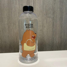 Load image into Gallery viewer, 1000ml Water Bottles Cute Panda Bear Cup With Straw Transparent Cartoon Water Bottle Drinkware Frosted Cup Leak-proof  Plastic Straw Cartoon Frosted Leak Proof Panda Bear Pattern Transparent Water Cup Sports Drink Water Bottle
