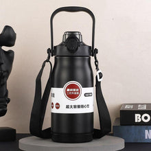 Load image into Gallery viewer, 1000ml/1300ml Double Stainless Steel Sport Vacuum Flask With Straw Portable Thermos Mug With Strap Thermal Water Bottle Tumbler Sports Water Bottle. Stainless Steel Insulated Tumbler Large Capacity With Straw Water Bottle For Outdoor Sports Travel
