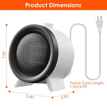 Load image into Gallery viewer, 1000W Electric Space Heater Fan
