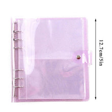 Load image into Gallery viewer, 100/200 Pockets Photo Album 3/5 inches Mini Picture Case Name Card Storage Collect Book Photocard Shiny Clear 6-Ring Binder Cover Refillable Notebook Photo Album

