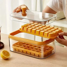Load image into Gallery viewer, 101oz. Ice Cube Tray Set - 64 Pcs Silicone Ice Cube Tray With Lid &amp; Bin
