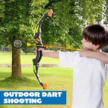 Load image into Gallery viewer, LED Bow &amp; Arrow Toy Set for Kids Light-Up Archery Play Kit with Suction Cup Arrows (Blue/Green)
