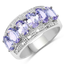 Load image into Gallery viewer, 2.64 Carat Genuine Tanzanite .925 Sterling Silver Ring
