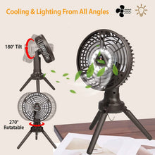 Load image into Gallery viewer, 10400 mAh Portable Camping Fan
