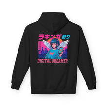 Load image into Gallery viewer, Digital Dreamer Unisex Fleece Hoodie, Cozy Graphic Sweatshirt, Anime Style Hoodie, Perfect Gift for Gamers, Casual Streetwear

