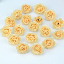 Load image into Gallery viewer, 10/50/100pcs 2.5cm Mini Silk Fake Flower Heads Artificial Rose Flower For Crafts Wedding Party Home Decoration Accessories
