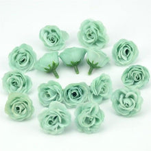 Load image into Gallery viewer, 10/50/100pcs 2.5cm Mini Silk Fake Flower Heads Artificial Rose Flower For Crafts Wedding Party Home Decoration Accessories
