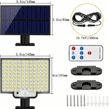 Load image into Gallery viewer, 106LED Super Bright Motion Sensor Solar Power LED Garden Wall Light
