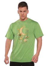 Load image into Gallery viewer, Celestial Moon Boho Flowers Vintage Unisex Bamboo/Cotton Graphic T-Shirt
