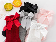 Load image into Gallery viewer, New Kids Stretchable Socks Toddlers Girls Big Bow Knee High Long Soft Cotton Lace Baby Comfortable Colorful  Socks
