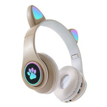 Load image into Gallery viewer, Interesting New Kids Headphones Wireless Bluetooth In Cat Ears Headphones Style With Noise Reduction Live Breathing Lights Glare and LED Lights
