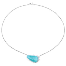 Load image into Gallery viewer, 13.41 Carat Genuine Amazonite And White Topaz .925 Sterling Silver Pendant
