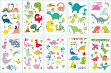 Load image into Gallery viewer, 10pcs Dinosaur Sticker Temporary Tatoo Waterproof Colorful Elegant Children Tattoos
