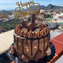 Load image into Gallery viewer, 10pcs Glitter Happy Birthday Cake Topper Happy Birthday Cake Topper Happy Birthday Cupcake Topper Glitter Gold Decoration Bling Sparkle Decoration Sign Happy Birthday Cake Topper Girl Birthday Dessert Decor
