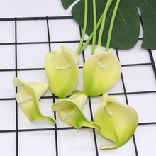 Load image into Gallery viewer, 10Pcs High Quality Real Touch Calla Lily Artificial Flowers Bouquet For Wedding Bridal Home Kitchen Table Flower Decoration Home Decor
