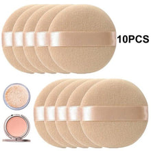 Load image into Gallery viewer, 10pcs Professional Round Shape Face Body Powder Portable Soft Cosmetic Puff Makeup Sponge and Makeup Puff For Liquid Foundation
