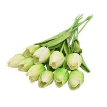 Load image into Gallery viewer, 10PCS PU Fake Tulips Real Touch beautiful and Eligant Flower Real Touch Bouquet For Wedding Decoration Flowers Home Garden Decor

