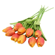 Load image into Gallery viewer, 10PCS PU Fake Tulips Real Touch beautiful and Eligant Flower Real Touch Bouquet For Wedding Decoration Flowers Home Garden Decor
