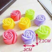 Load image into Gallery viewer, 10pcs Rose Mold  Food Grade Silicone Mini Cupcake Cake Tool Muffin Cookie Baking Molds Chocolate Soap Pastry Decorating Set Reusable And Non-stick Mini Size Silicone Baking Cups Muffin Cups Mini Cupcake Liners Mini Chocolate Holders
