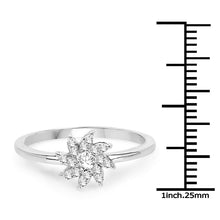 Load image into Gallery viewer, 0.18 Carat Genuine White Diamond 14K White Gold Ring (E-F-G Color, SI Clarity)
