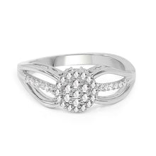 Load image into Gallery viewer, 0.25 Carat Genuine White Diamond 14K White Gold Ring (E-F Color, SI Clarity)

