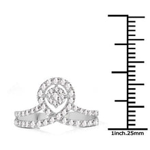 Load image into Gallery viewer, 0.54 Carat Genuine White Diamond 14K White Gold Ring (G-H Color, SI1-SI2 Clarity)
