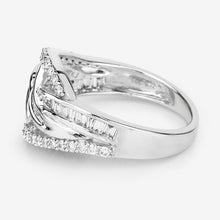 Load image into Gallery viewer, 0.72 Carat Genuine White Diamond 14K White Gold Ring (E-F-G Color, VS-SI Clarity)
