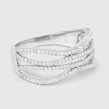 Load image into Gallery viewer, 0.46 Carat Genuine White Diamond 14K White Gold Ring (F-G Color, SI Clarity)
