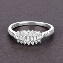 Load image into Gallery viewer, 0.37 Carat Genuine White Diamond 14K White Gold Ring (E-F Color, VS-SI Clarity)
