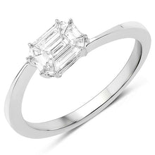 Load image into Gallery viewer, 0.33 Carat Genuine White Diamond 18K White Gold Ring (F-G Color, VVS-VS Clarity)
