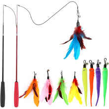 Load image into Gallery viewer, 11-Pack: Interactive Cat Toy Wand
