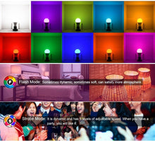 Load image into Gallery viewer, 110V 220V E27 RGB LED Bulb Lights 5W 10W 15W RGB Lampada Changeable Colorful RGBW LED Lamp With IR Remote Control+Memory Mode RGB LED Light Bulbs, 10W LED Color Changing Light Bulb with Remote Control
