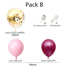 Load image into Gallery viewer, 112 pcs  Red Rose Gold Birthday Pink Latex Balloon Garland Arch Kit For Girls Wedding Party Decoration Baby Showers Girl Birthday Party Ballons Decoration for Girls
