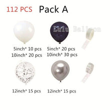 Load image into Gallery viewer, 112/152 PCS White Silver Nave Blue Party Balloons Garland Kit Wedding Birthday Decoration Bridal Balloons For Weddings Aniversaly Parties and Boy Birthday In Modern Luxury Elegant Design
