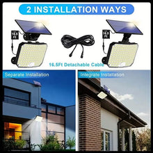 Load image into Gallery viewer, 118 LED Solar Motion Sensor Flood Lights with Remote Control
